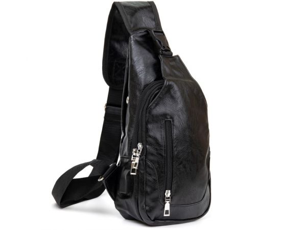 Купить Сумка через плечо на два отделения кожзам Vintage 20559 Черная, фото , характеристики, отзывы