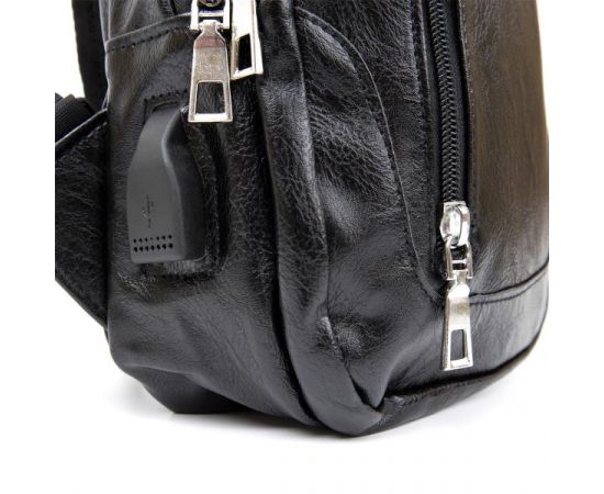 Купить Сумка через плечо на два отделения кожзам Vintage 20559 Черная, фото , изображение 3, характеристики, отзывы