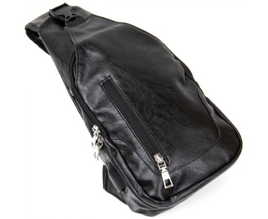 Купить Сумка через плечо на два отделения кожзам Vintage 20559 Черная, фото , изображение 5, характеристики, отзывы