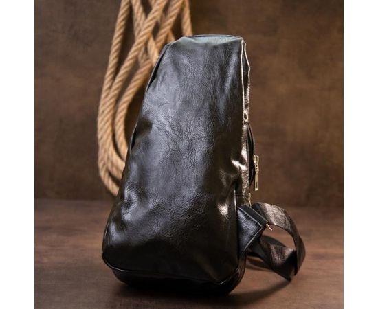 Купить Сумка через плечо на два отделения кожзам Vintage 20559 Черная, фото , изображение 7, характеристики, отзывы