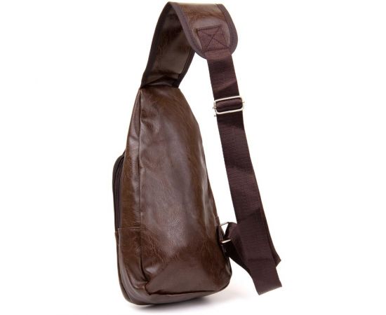 Купить Сумка через плечо на два отделения кожзам Vintage 20560 Темно-коричневая, фото , изображение 2, характеристики, отзывы