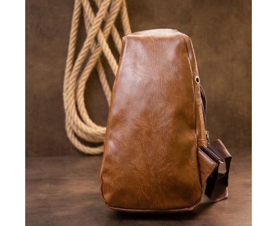 Купить Сумка через плечо на два отделения кожзам Vintage 20561 Светло-коричневая, фото , изображение 9, характеристики, отзывы