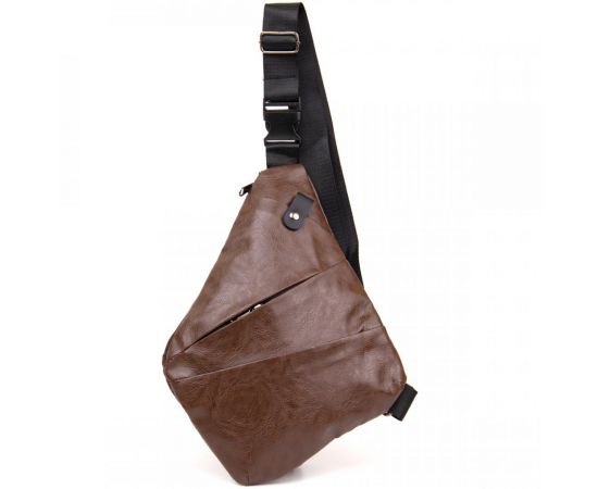 Купить Сумка слинг кожзам Vintage 20566 Темно-коричневая, фото , характеристики, отзывы