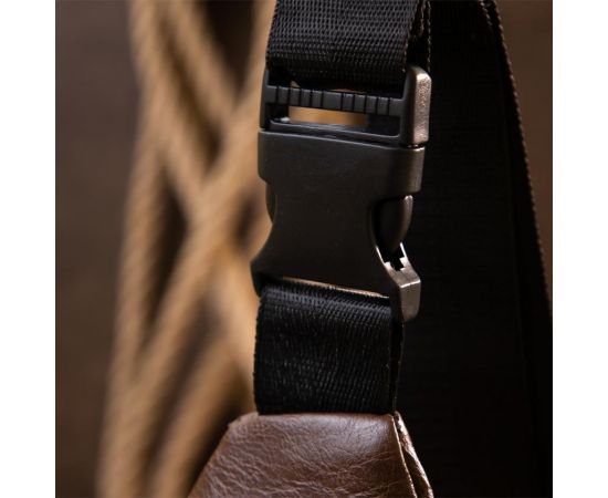 Купить Сумка слинг кожзам Vintage 20566 Темно-коричневая, фото , изображение 6, характеристики, отзывы