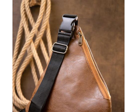 Купить Сумка слинг кожзам Vintage 20567 Светло-коричневая, фото , изображение 9, характеристики, отзывы