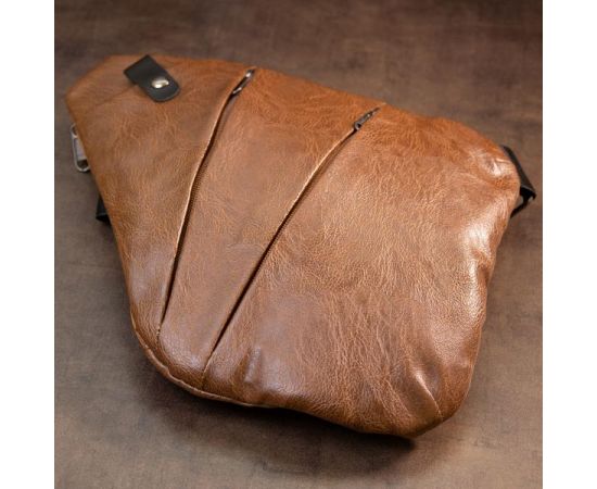 Купить Сумка слинг кожзам Vintage 20567 Светло-коричневая, фото , изображение 10, характеристики, отзывы