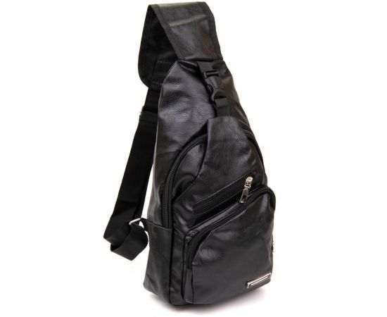 Купить Сумка кросс боди с эмблемой из кожзама Vintage 20568 Черная, фото , характеристики, отзывы