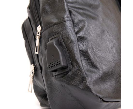 Купить Сумка кросс боди с эмблемой из кожзама Vintage 20568 Черная, фото , изображение 3, характеристики, отзывы