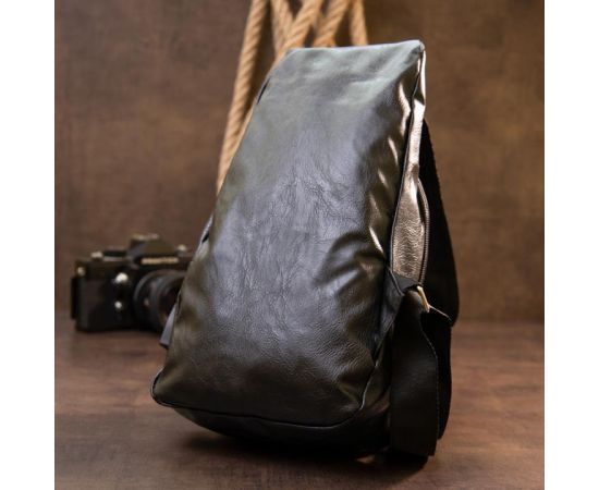 Купить Сумка кросс боди с эмблемой из кожзама Vintage 20568 Черная, фото , изображение 8, характеристики, отзывы
