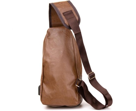 Купить Сумка кросс боди с эмблемой из кожзама Vintage 20570 Рыжая, фото , изображение 2, характеристики, отзывы