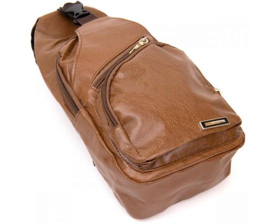 Купить Сумка кросс боди с эмблемой из кожзама Vintage 20570 Рыжая, фото , изображение 5, характеристики, отзывы