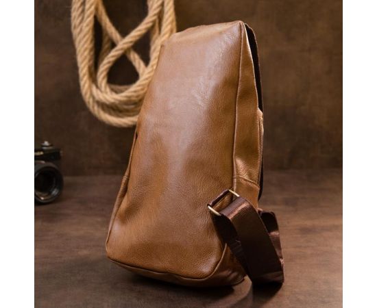 Купить Сумка кросс боди с эмблемой из кожзама Vintage 20570 Рыжая, фото , изображение 8, характеристики, отзывы