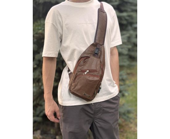 Купить Сумка кросс боди с эмблемой из кожзама Vintage 20570 Рыжая, фото , изображение 9, характеристики, отзывы