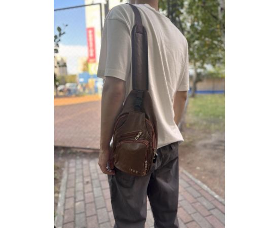 Купить Сумка кросс боди с эмблемой из кожзама Vintage 20570 Рыжая, фото , изображение 10, характеристики, отзывы