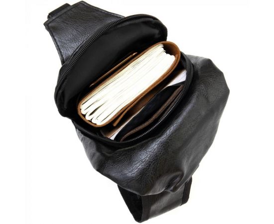 Купить Сумка кросс боди смарт из кожзама Vintage 20571 Черная, фото , изображение 3, характеристики, отзывы