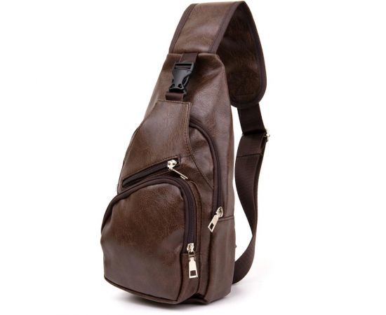 Купить Сумка кросс боди смарт из кожзама Vintage 20572 Коричневая, фото , характеристики, отзывы