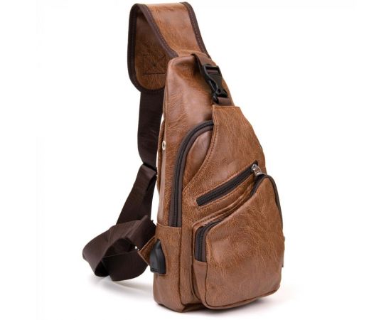 Купить Сумка кросс боди смарт из кожзама Vintage 20573 Рыжая, фото , характеристики, отзывы