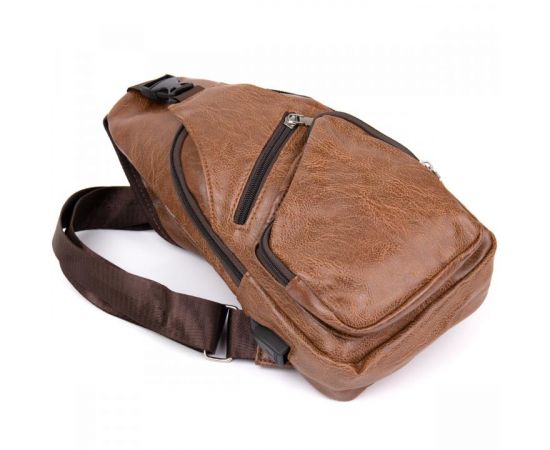 Купить Сумка кросс боди смарт из кожзама Vintage 20573 Рыжая, фото , изображение 5, характеристики, отзывы