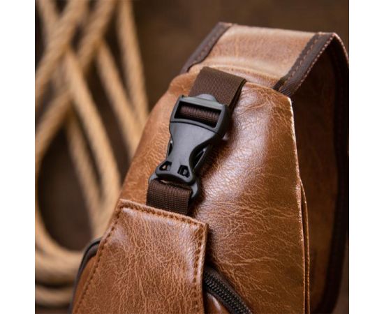 Купить Сумка кросс боди смарт из кожзама Vintage 20573 Рыжая, фото , изображение 9, характеристики, отзывы