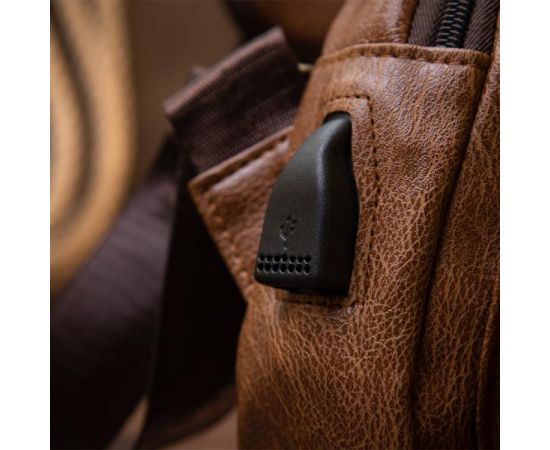 Купить Сумка кросс боди смарт из кожзама Vintage 20573 Рыжая, фото , изображение 10, характеристики, отзывы