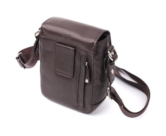 Придбати Компактная мужская сумка из мягкой натуральной кожи Tony Perotti 20844_1 (9027-12.5 moro) Коричневый, image , зображення 2, характеристики, відгуки