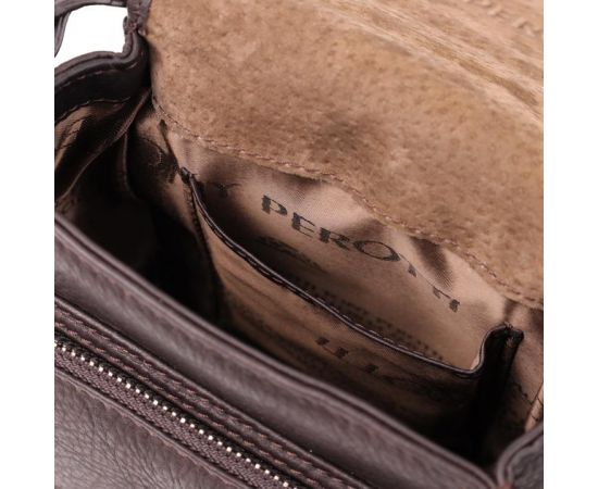 Придбати Компактная мужская сумка из мягкой натуральной кожи Tony Perotti 20844_1 (9027-12.5 moro) Коричневый, image , зображення 7, характеристики, відгуки