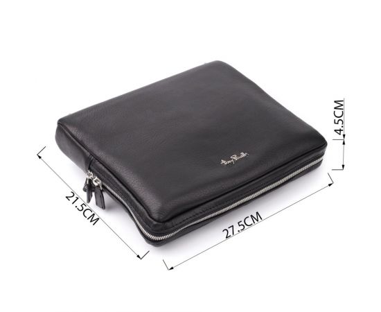 Купить Мужская сумка для планшета из мягкой натуральной кожи Tony Perotti 20846_1 (9594-28) nero Черный, фото , изображение 3, характеристики, отзывы