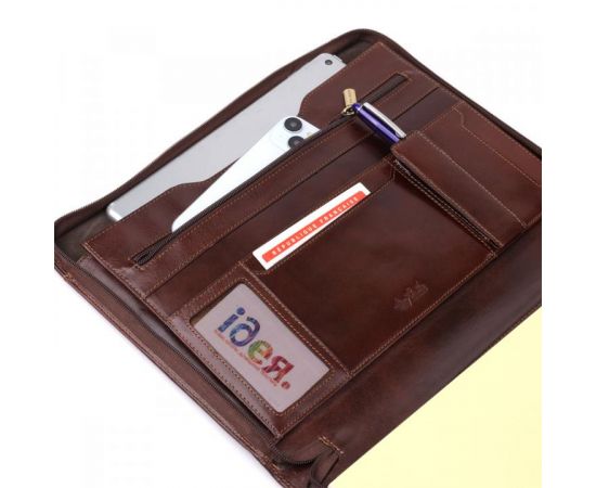Купить Папка с блокнотом из гладкой натуральной кожи Tony Perotti 20849_1 (1278L moro) Коричневая, фото , изображение 9, характеристики, отзывы