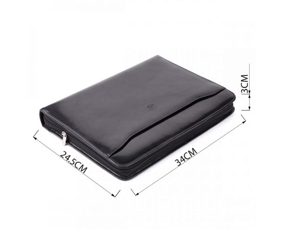 Купить Оригинальная папка с блокнотом из гладкой натуральной кожи Tony Perotti 20850_1 (1278L nero) Черный, фото , изображение 3, характеристики, отзывы