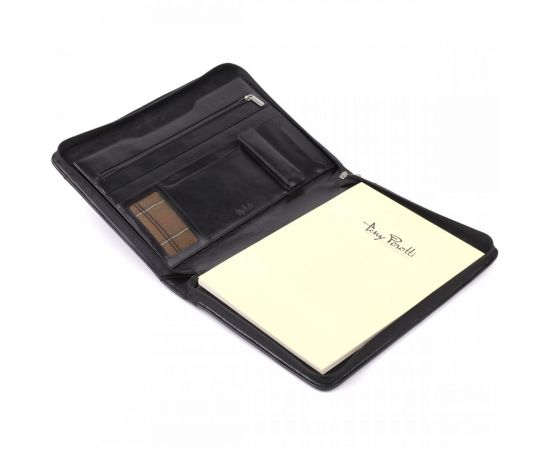 Купить Оригинальная папка с блокнотом из гладкой натуральной кожи Tony Perotti 20850_1 (1278L nero) Черный, фото , изображение 6, характеристики, отзывы