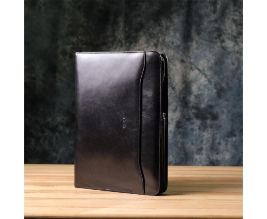 Купить Оригинальная папка с блокнотом из гладкой натуральной кожи Tony Perotti 20850_1 (1278L nero) Черный, фото , изображение 9, характеристики, отзывы