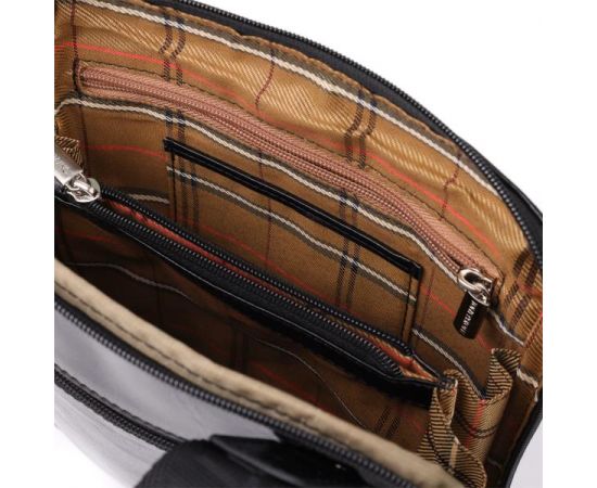 Купить Мужская сумка через плечо из гладкой натуральной кожи Tony Perotti 20855_1 (9137-20 nero) Черный, фото , изображение 8, характеристики, отзывы