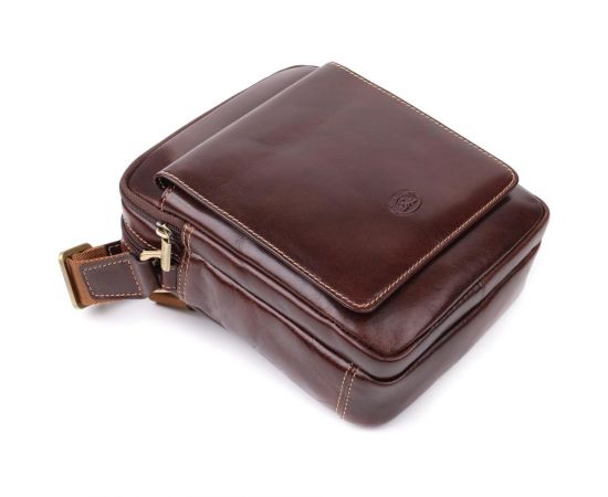 Купить Мужская сумка с карманами из гладкой натуральной кожи Tony Perotti 20856_1 (9148-17 moro) Коричневый, фото , изображение 5, характеристики, отзывы