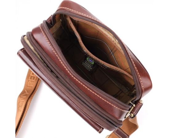 Купить Мужская сумка с карманами из гладкой натуральной кожи Tony Perotti 20856_1 (9148-17 moro) Коричневый, фото , изображение 6, характеристики, отзывы