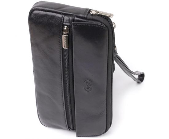 Придбати Вместительный мужской клатч из гладкой натуральной кожи Tony Perotti 20858_1 (9405 nero) Черный, image , характеристики, відгуки