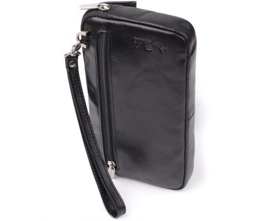 Придбати Вместительный мужской клатч из гладкой натуральной кожи Tony Perotti 20858_1 (9405 nero) Черный, image , зображення 2, характеристики, відгуки