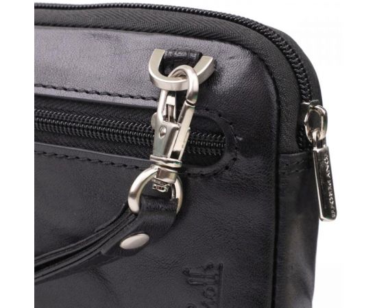 Придбати Вместительный мужской клатч из гладкой натуральной кожи Tony Perotti 20858_1 (9405 nero) Черный, image , зображення 5, характеристики, відгуки