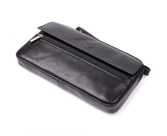 Придбати Вместительный мужской клатч из гладкой натуральной кожи Tony Perotti 20858_1 (9405 nero) Черный, image , зображення 6, характеристики, відгуки
