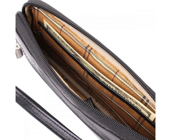 Придбати Вместительный мужской клатч из гладкой натуральной кожи Tony Perotti 20858_1 (9405 nero) Черный, image , зображення 8, характеристики, відгуки