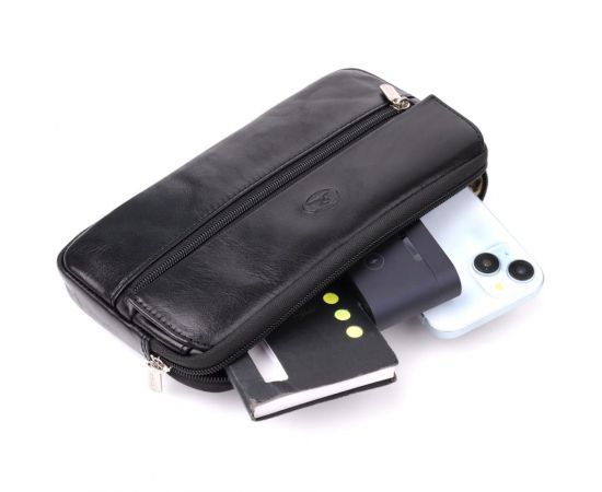 Придбати Вместительный мужской клатч из гладкой натуральной кожи Tony Perotti 20858_1 (9405 nero) Черный, image , зображення 9, характеристики, відгуки