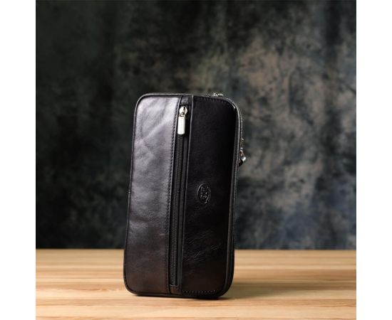 Придбати Вместительный мужской клатч из гладкой натуральной кожи Tony Perotti 20858_1 (9405 nero) Черный, image , зображення 10, характеристики, відгуки