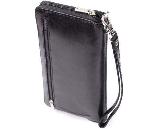 Купить Мужской клатч на одно отделение из гладкой натуральной кожи Tony Perotti 20860_1 (9770 nero) Черный, фото , изображение 2, характеристики, отзывы