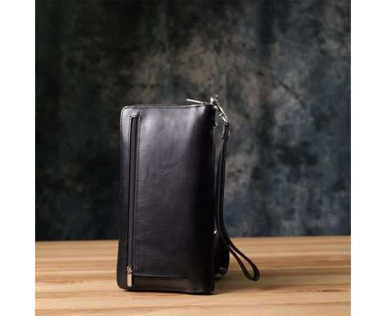 Купить Мужской клатч на одно отделение из гладкой натуральной кожи Tony Perotti 20860_1 (9770 nero) Черный, фото , изображение 11, характеристики, отзывы