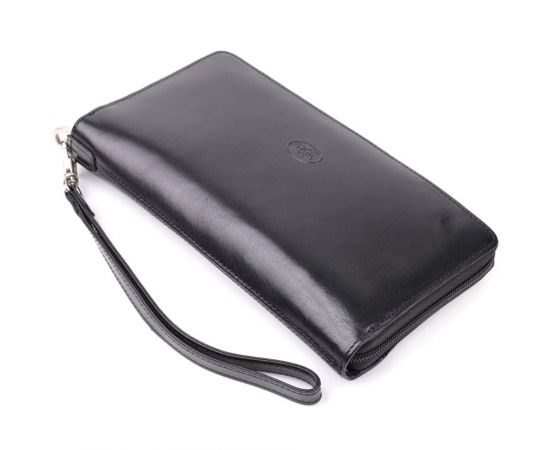 Купить Мужской клатч на одно отделение из гладкой натуральной кожи Tony Perotti 20860_1 (9770 nero) Черный, фото , изображение 5, характеристики, отзывы