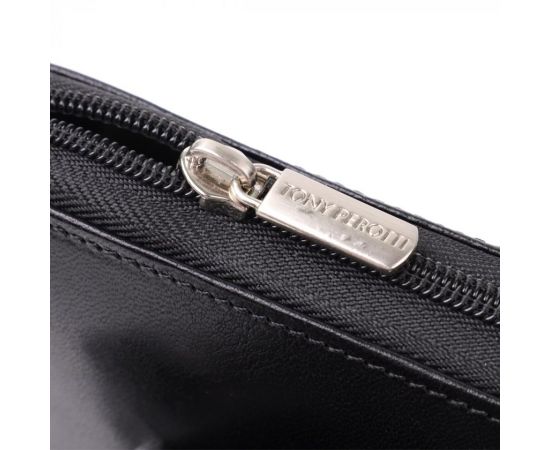 Купить Мужской клатч на одно отделение из гладкой натуральной кожи Tony Perotti 20860_1 (9770 nero) Черный, фото , изображение 6, характеристики, отзывы