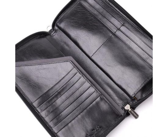 Купить Мужской клатч на одно отделение из гладкой натуральной кожи Tony Perotti 20860_1 (9770 nero) Черный, фото , изображение 7, характеристики, отзывы