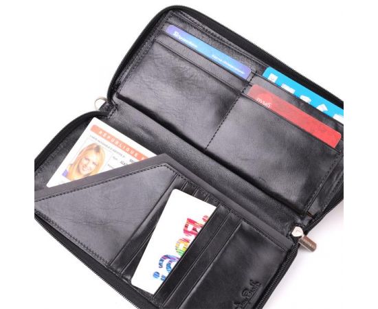 Купить Мужской клатч на одно отделение из гладкой натуральной кожи Tony Perotti 20860_1 (9770 nero) Черный, фото , изображение 9, характеристики, отзывы