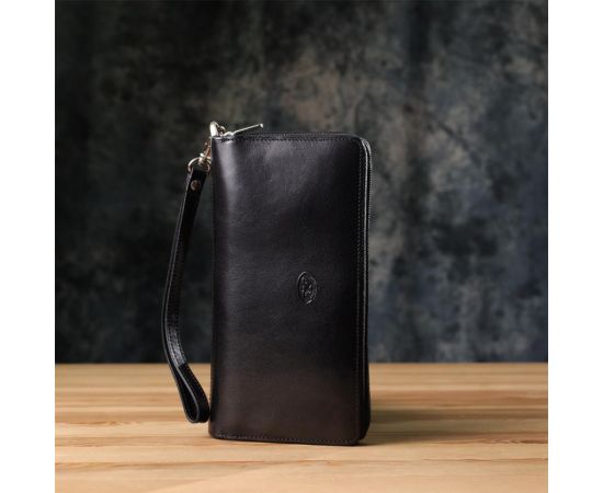 Купить Мужской клатч на одно отделение из гладкой натуральной кожи Tony Perotti 20860_1 (9770 nero) Черный, фото , изображение 10, характеристики, отзывы