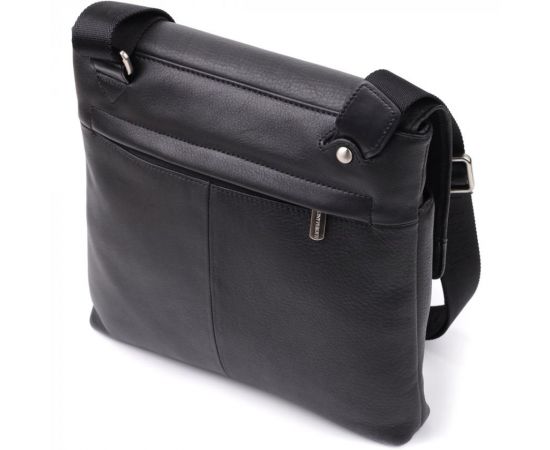 Купить Мужская сумка через плечо из зернистой натуральной кожи Tony Perotti 20865_1 (9270G-25 nero) Черный, фото , изображение 2, характеристики, отзывы