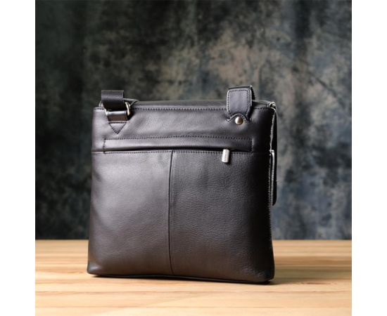 Купить Мужская сумка через плечо из зернистой натуральной кожи Tony Perotti 20865_1 (9270G-25 nero) Черный, фото , изображение 10, характеристики, отзывы